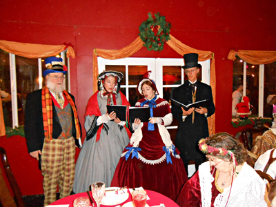 Carolers at The Tippling Toad Dinning Room